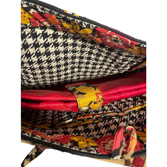 VERA BRADLEY VERA EXTRA LARGE TOTE BAG~BITTERSWEET Bright Floral Pattern Laptop - Picture 7 of 11